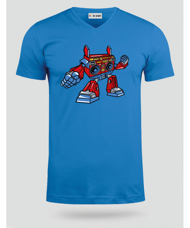 BoomboxRobot T-shirt Scollo V
