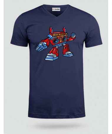 BoomboxRobot T-shirt Scollo V
