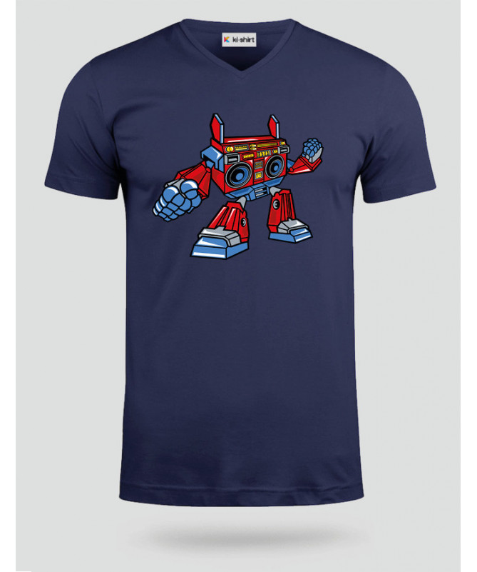 BoomboxRobot T-shirt Scollo V