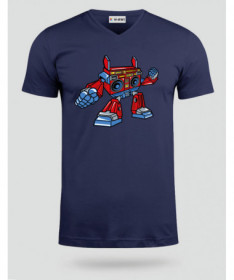 BoomboxRobot T-shirt Scollo V