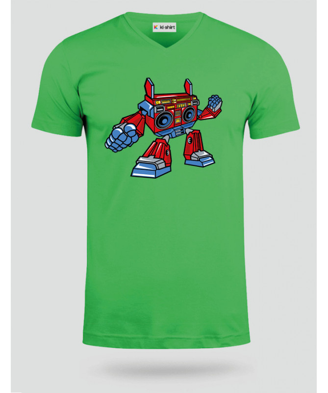 BoomboxRobot T-shirt Scollo V