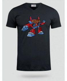 BoomboxRobot T-shirt Scollo V