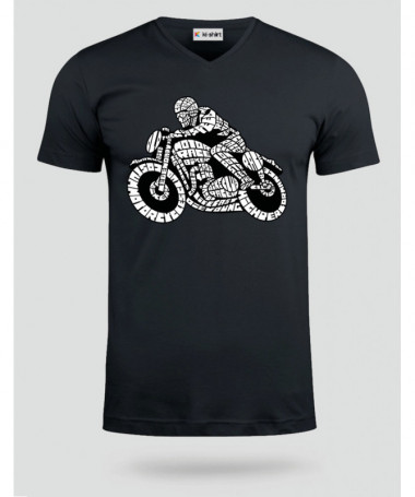 Caferacer T-shirt Scollo V