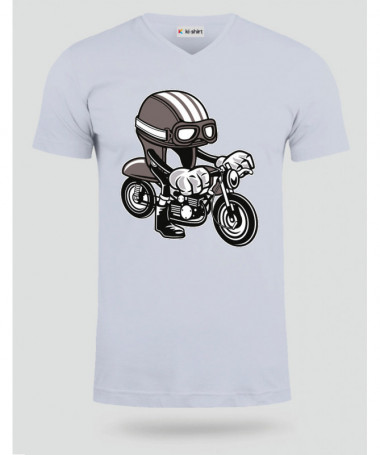 CaferacerHelmet T-shirt Scollo V