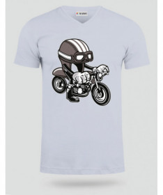 CaferacerHelmet T-shirt Scollo V