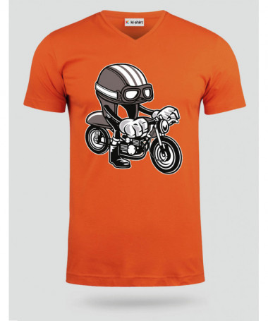 CaferacerHelmet T-shirt Scollo V