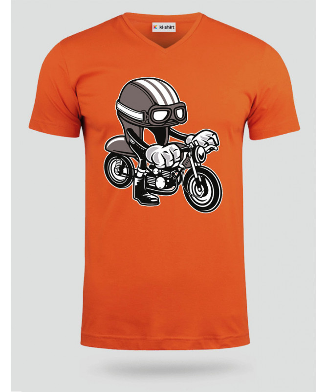 CaferacerHelmet T-shirt Scollo V