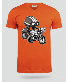 CaferacerHelmet T-shirt Scollo V