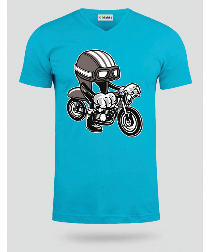CaferacerHelmet T-shirt Scollo V
