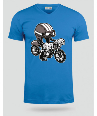 CaferacerHelmet T-shirt Scollo V