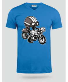 CaferacerHelmet T-shirt Scollo V
