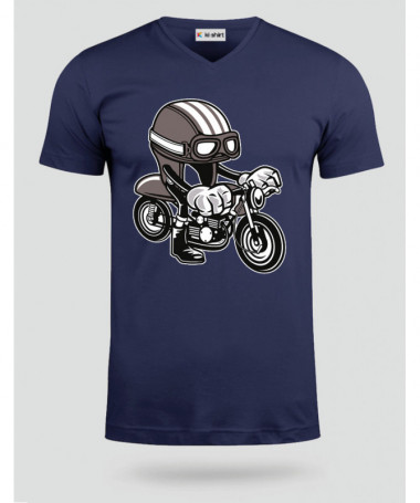 CaferacerHelmet T-shirt Scollo V