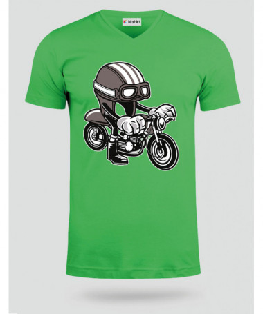 CaferacerHelmet T-shirt Scollo V