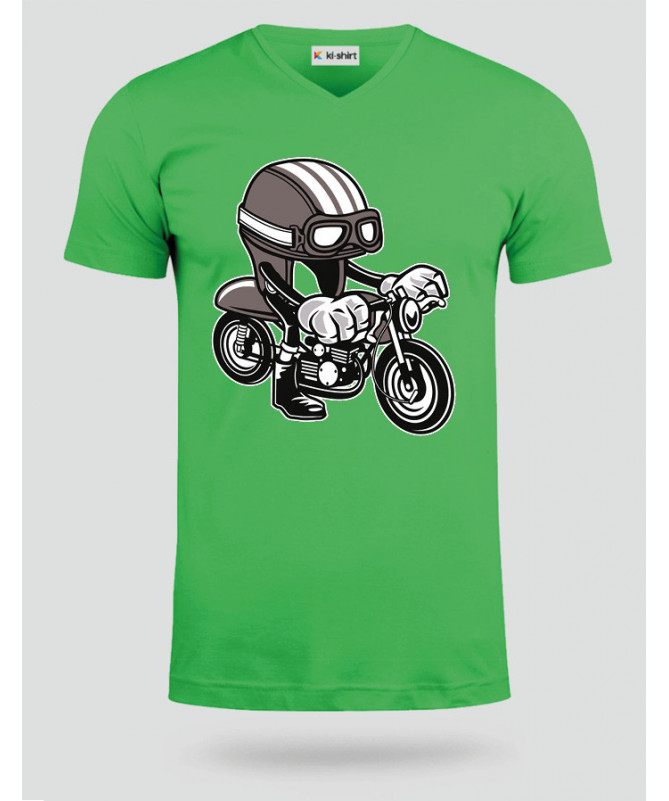 CaferacerHelmet T-shirt Scollo V