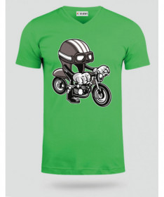 CaferacerHelmet T-shirt Scollo V