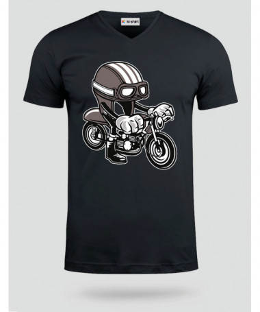 CaferacerHelmet T-shirt Scollo V