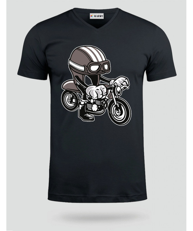 CaferacerHelmet T-shirt Scollo V