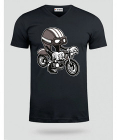 CaferacerHelmet T-shirt Scollo V
