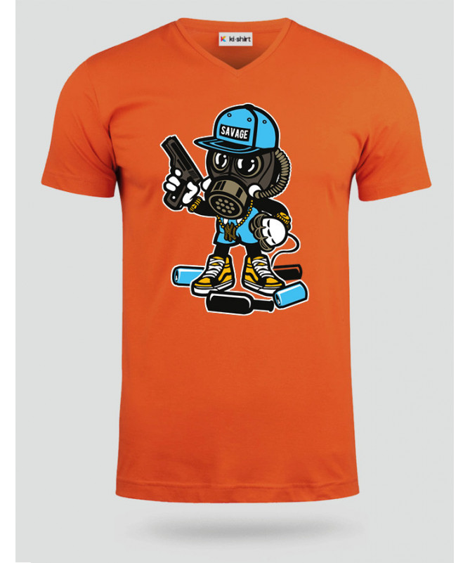 savage T-shirt Scollo V