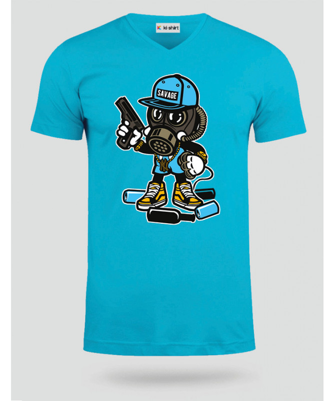 savage T-shirt Scollo V