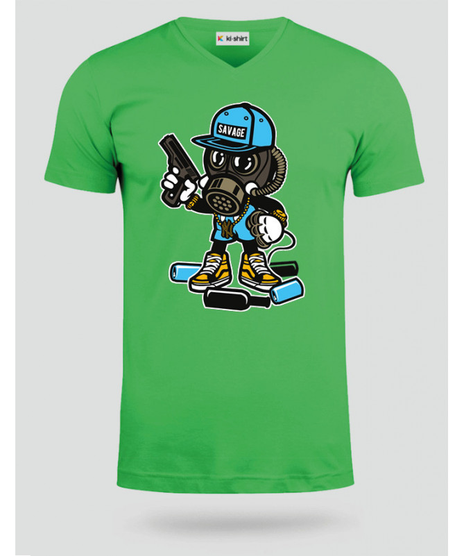 savage T-shirt Scollo V