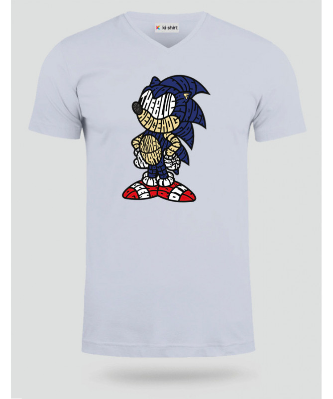 thebluehedgehog T-shirt Scollo V