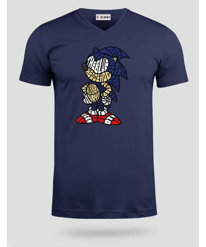 thebluehedgehog T-shirt Scollo V