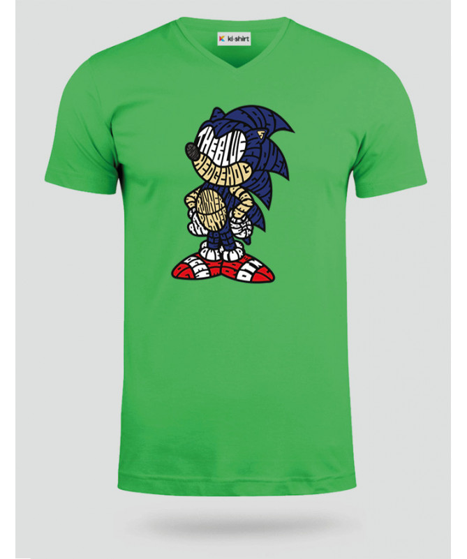 thebluehedgehog T-shirt Scollo V