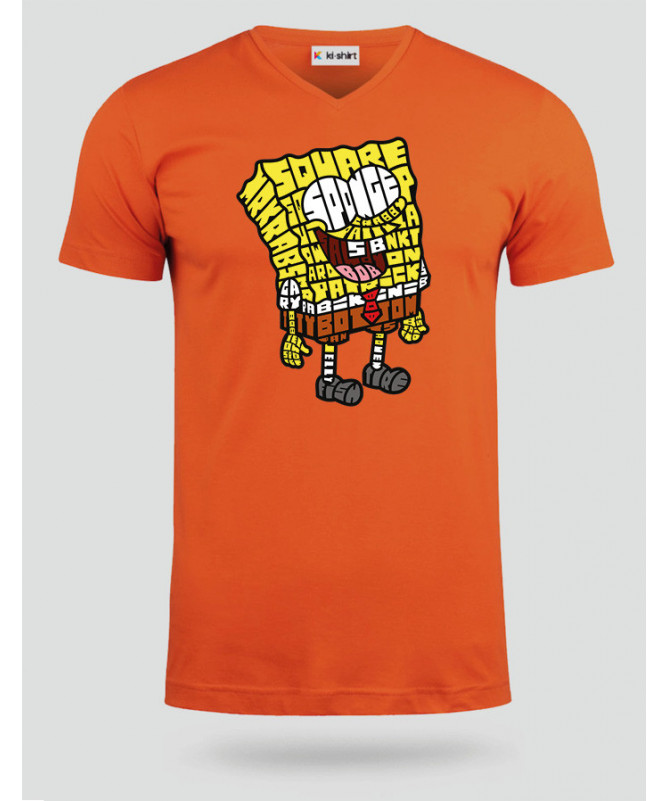yellowsponge T-shirt Scollo V