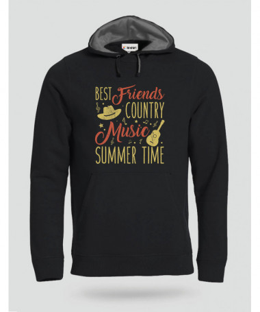 Country music Felpa Premium con cappuccio Uomo