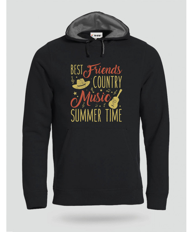 Country music Felpa Premium con cappuccio Uomo