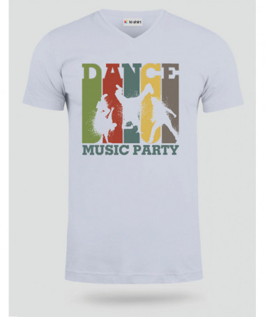 Dance music T-shirt Scollo V