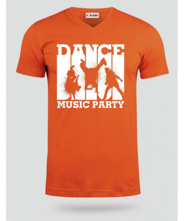 Dance music T-shirt Scollo V