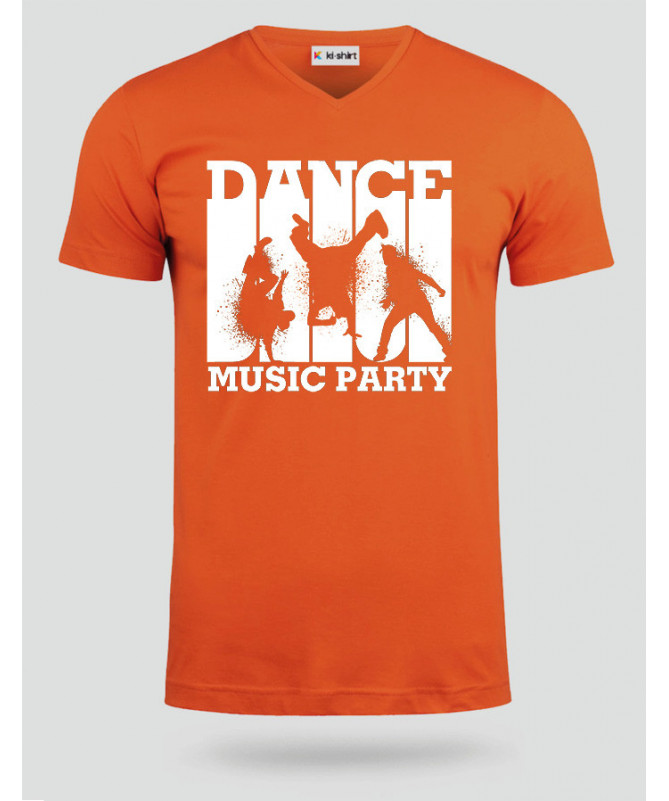 Dance music T-shirt Scollo V