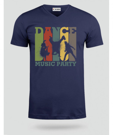 Dance music T-shirt Scollo V