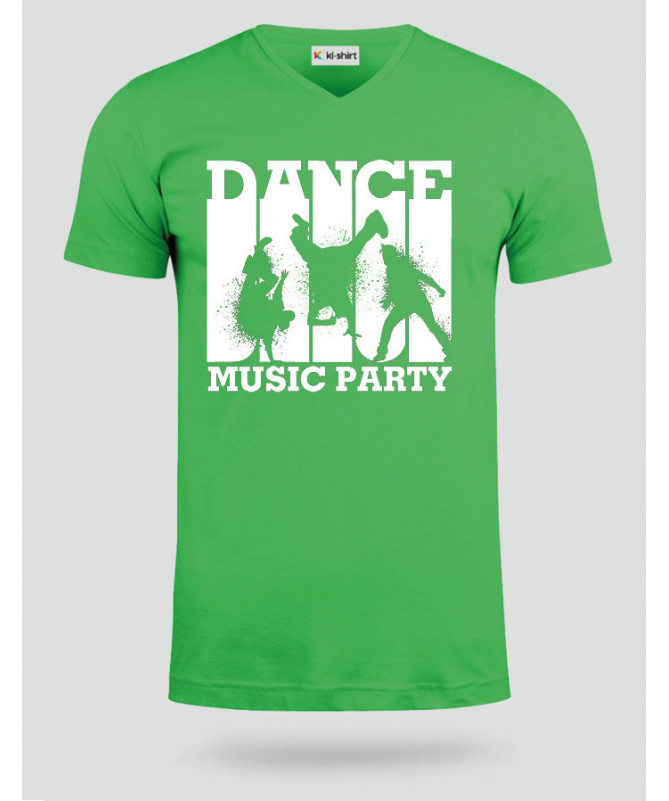 Dance music T-shirt Scollo V