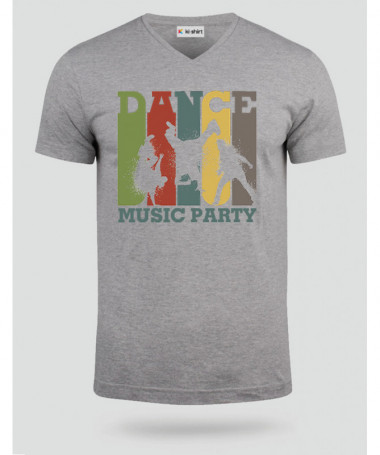 Dance music T-shirt Scollo V