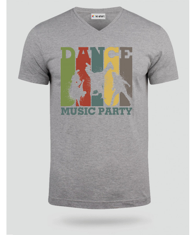 Dance music T-shirt Scollo V