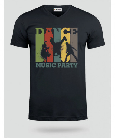 Dance music T-shirt Scollo V