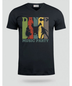 Dance music T-shirt Scollo V