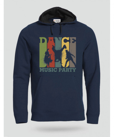 Dance music Felpa Premium con cappuccio Uomo