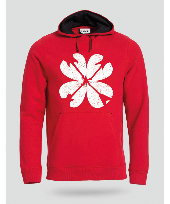 Guitar clover Felpa Premium con cappuccio Uomo