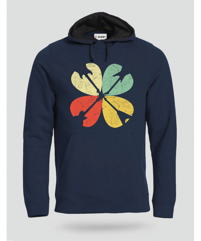 Guitar clover Felpa Premium con cappuccio Uomo