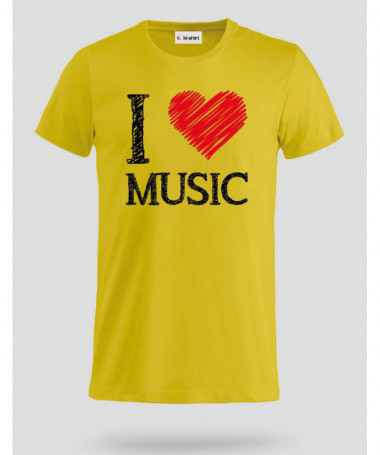 I love music T-shirt Basic Uomo