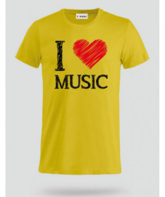 I love music T-shirt Basic Uomo