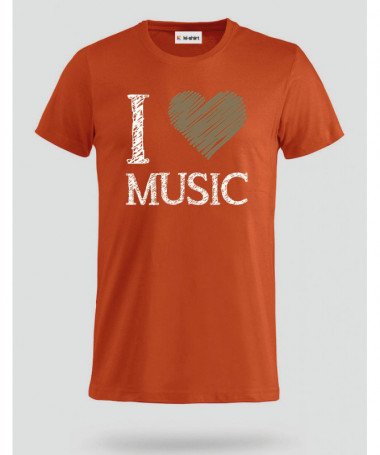 I love music T-shirt Basic Uomo