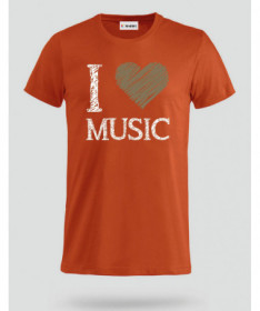 I love music T-shirt Basic Uomo