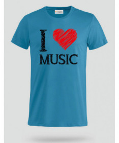 I love music T-shirt Basic Uomo