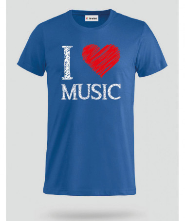 I love music T-shirt Basic Uomo