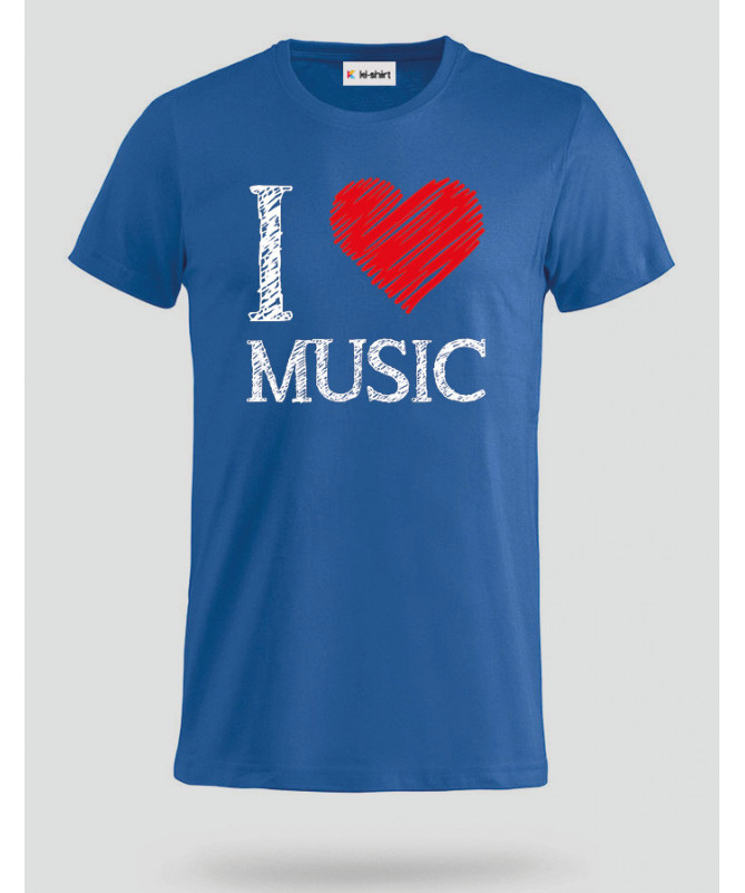 I love music T-shirt Basic Uomo